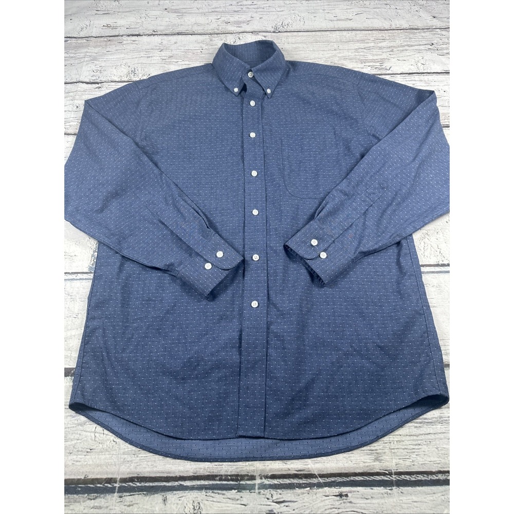 Jos. A. Bank Traveler's Collection M 100% Cotton Button Down Shirt Charcoal/gray